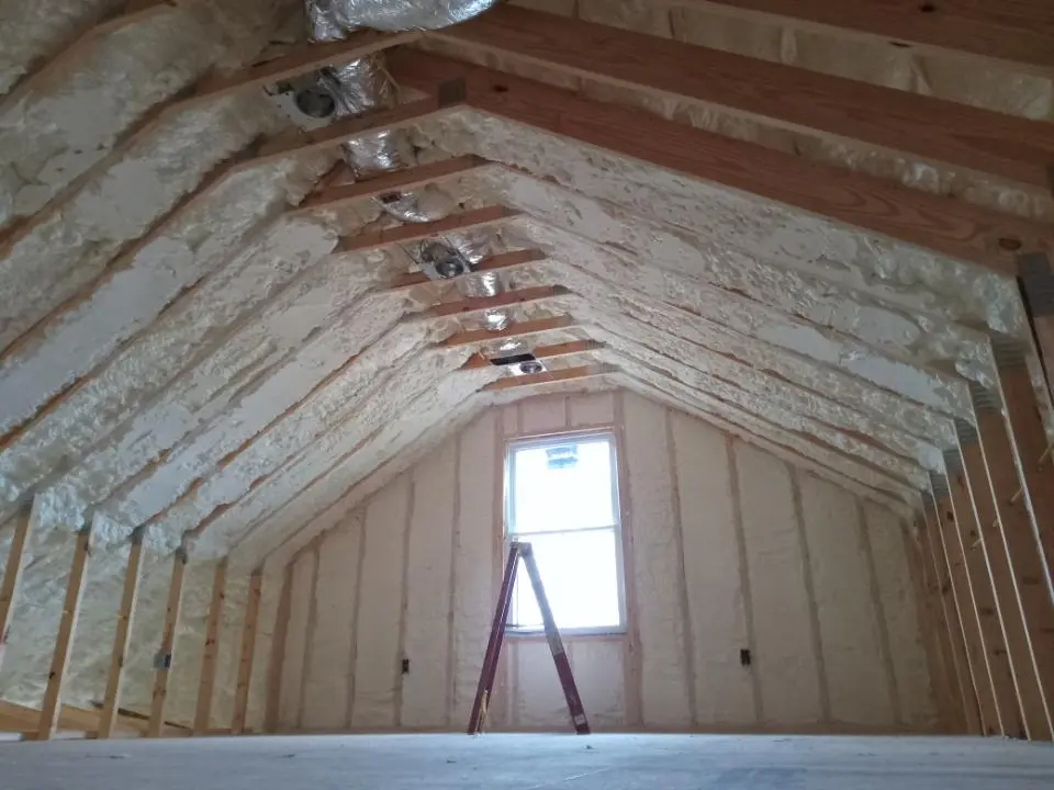Spray foam roofing application for Crawl Space Insulation project in North Charleston